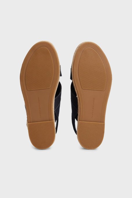 Tommy Hilfiger Pamuklu Plartform Espadril Bayan Sandalet FW0FW08669 DW6 LACİVERT - 7