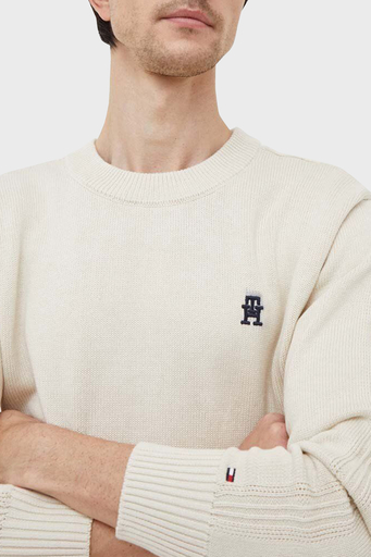 Tommy Hilfiger Pamuklu Regular Fit Bisiklet Yaka Erkek Kazak MW0MW33505 AEF BEJ - 3