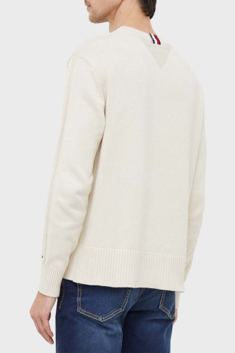 Tommy Hilfiger Pamuklu Regular Fit Bisiklet Yaka Erkek Kazak MW0MW33505 AEF BEJ - 6