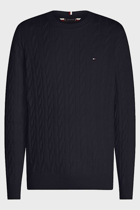 Tommy Hilfiger Pamuklu Regular Fit Bisiklet Yaka Erkek Kazak MW0MW33132 DW5 LACİVERT - 5