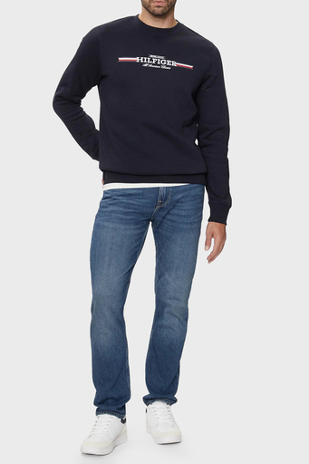Tommy Hilfiger Pamuklu Regular Fit Bisiklet Yaka Erkek Sweat MW0MW35530 DW5 LACİVERT - 3
