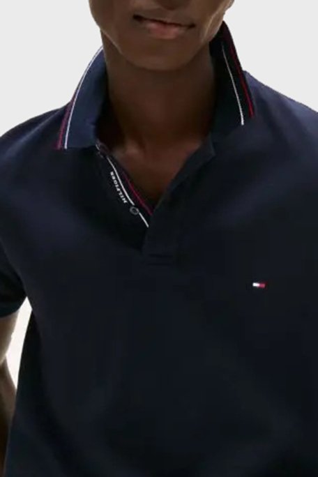 Tommy Hilfiger Pamuklu Regular Fit Düğmeli Erkek Polo Yaka T Shirt MW0MW38459 DW5 LACİVERT - 4