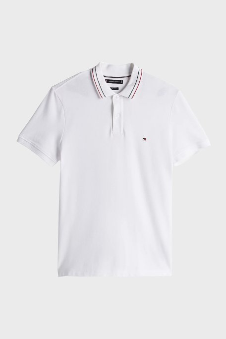 Tommy Hilfiger Pamuklu Regular Fit Düğmeli Erkek Polo Yaka T Shirt MW0MW38459 YBR BEYAZ - 5