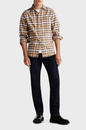 Tommy Hilfiger Pamuklu Regular Fit Ekoseli Erkek Gömlek MW0MW36842 0OV KOYU HAKİ - 1
