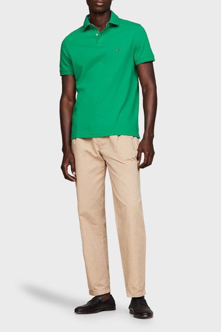 Tommy Hilfiger Pamuklu Regular Fit Erkek Polo Yaka T Shirt MW0MW17770 L4B YEŞİL - 2