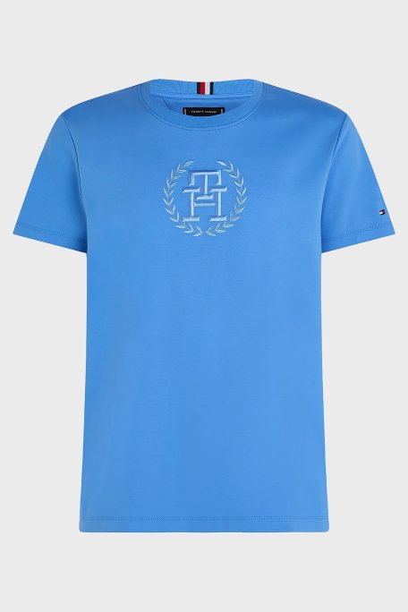 Tommy Hilfiger Pamuklu Regular Fit Erkek T Shirt MW0MW34394 C30 MAVİ - 4