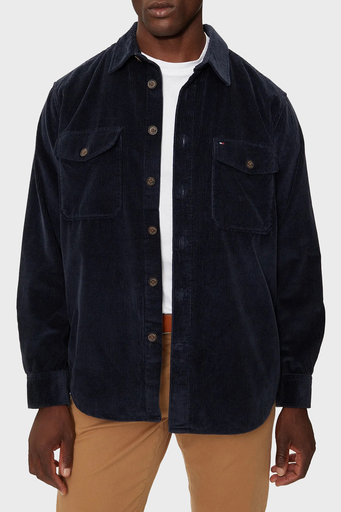 Tommy Hilfiger Pamuklu Regular Fit Kadife Erkek Gömlek MW0MW36855 DW5 LACİVERT - 1