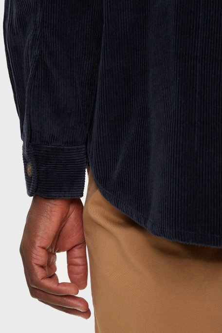 Tommy Hilfiger Pamuklu Regular Fit Kadife Erkek Gömlek MW0MW36855 DW5 LACİVERT - 5