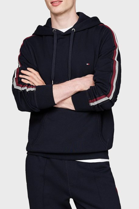 Tommy Hilfiger Pamuklu Regular Fit Kanguru Cepli Kapüşonlu Erkek Sweat MW0MW37225 DW5 LACİVERT - 2