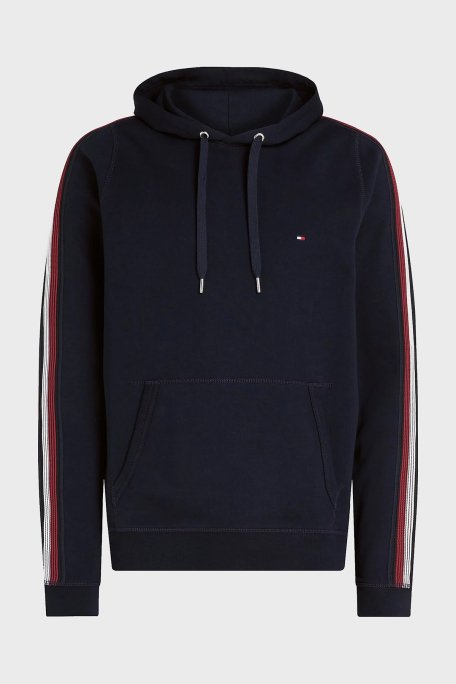 Tommy Hilfiger Pamuklu Regular Fit Kanguru Cepli Kapüşonlu Erkek Sweat MW0MW37225 DW5 LACİVERT - 5