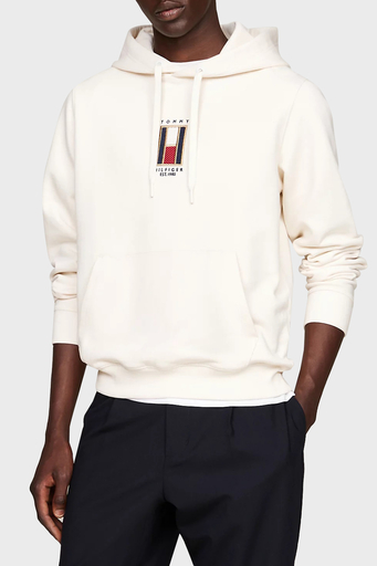 Tommy Hilfiger Pamuklu Regular Fit Kapüşonlu Erkek Sweat MW0MW35525 Z00 AÇIK BEJ - 1