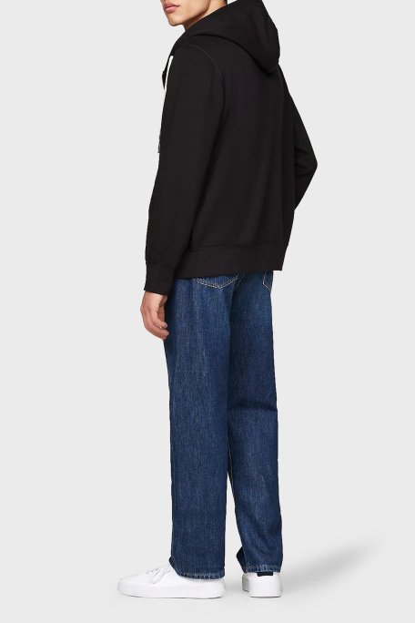 Tommy Hilfiger Pamuklu Regular Fit Kapüşonlu Fermuarlı Erkek Sweat MW0MW37234 BDS SİYAH - 2