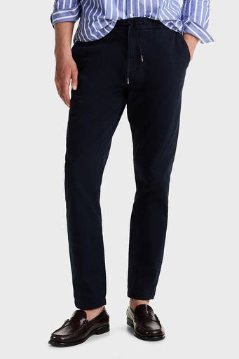 Tommy Hilfiger Pamuklu Regular Fit Lastikli Bel Daralan Paça Erkek Pantolon MW0MW37719 DW5 LACİVERT - 1