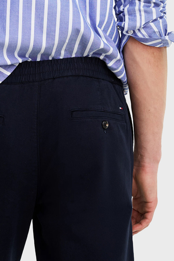 Tommy Hilfiger Pamuklu Regular Fit Lastikli Bel Daralan Paça Erkek Pantolon MW0MW37719 DW5 LACİVERT - 5