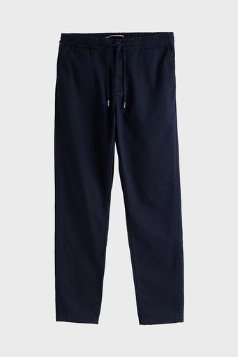 Tommy Hilfiger Pamuklu Regular Fit Lastikli Bel Daralan Paça Erkek Pantolon MW0MW37719 DW5 LACİVERT - 6