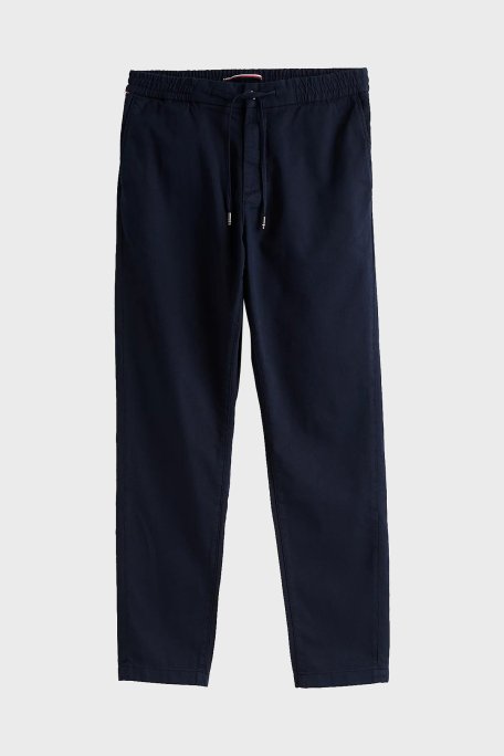 Tommy Hilfiger Pamuklu Regular Fit Lastikli Bel Daralan Paça Erkek Pantolon MW0MW37719 DW5 LACİVERT - 6