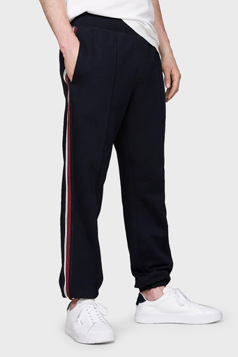 Tommy Hilfiger Pamuklu Regular Fit Ribanalı Paça Jogger Spor Erkek Pantolon MW0MW35548 DW5 LACİVERT - 1