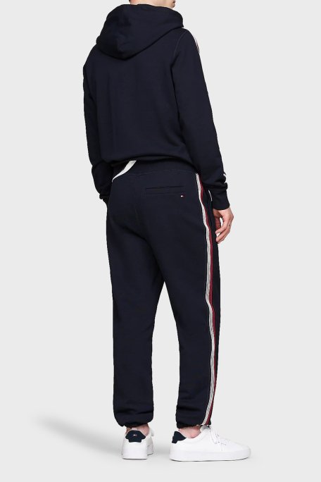 Tommy Hilfiger Pamuklu Regular Fit Ribanalı Paça Jogger Spor Erkek Pantolon MW0MW35548 DW5 LACİVERT - 2