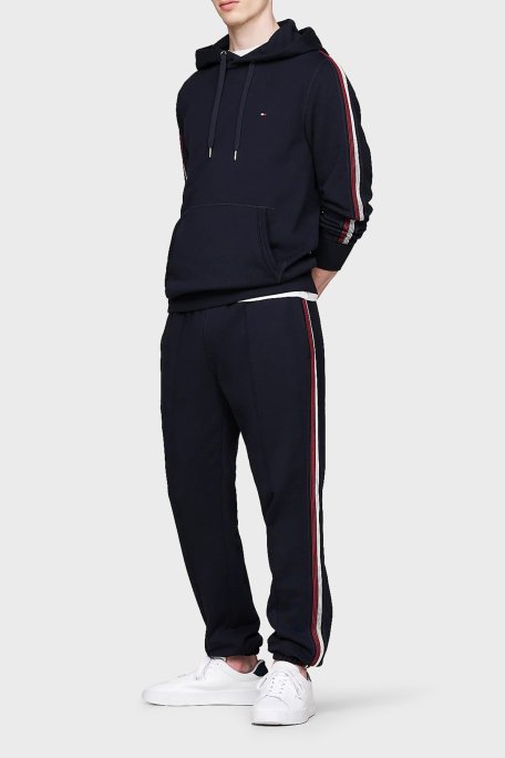 Tommy Hilfiger Pamuklu Regular Fit Ribanalı Paça Jogger Spor Erkek Pantolon MW0MW35548 DW5 LACİVERT - 3