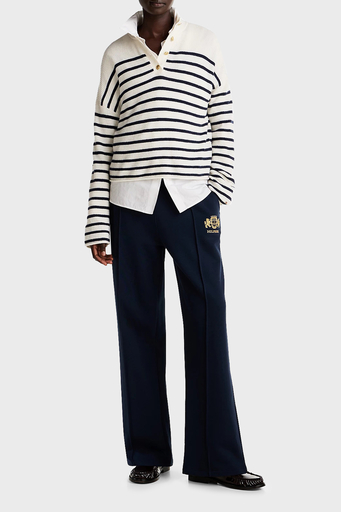 Tommy Hilfiger Pamuklu Regular Fit Yüksek Bel Bol Paça Jogger Bayan Pantolon WW0WW43862 C1G LACİVERT - 2