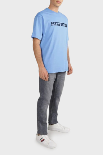 Tommy Hilfiger Pamuklu Relaxed Fit Erkek T Shirt MW0MW32619 C30 MAVİ - 6