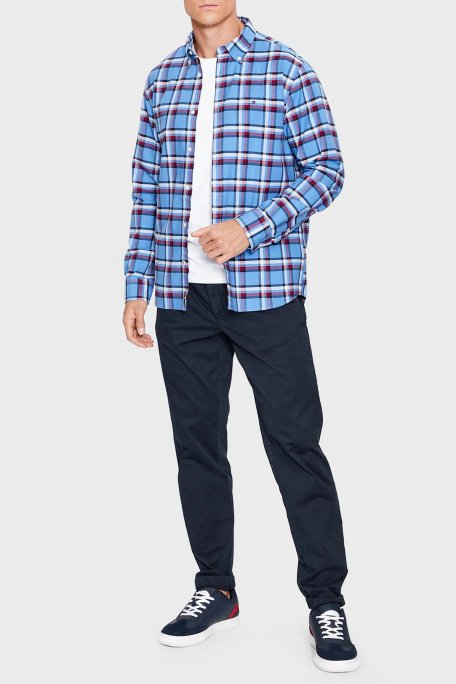 Tommy Hilfiger Pamuklu Relaxed Tapered Fit Chino Erkek Pantolon MW0MW32131 DW5 LACİVERT - 1