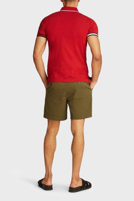 Tommy Hilfiger Pamuklu Slim Fit Düğmeli Erkek Polo Yaka T Shirt MW0MW38458 XLD KIRMIZI - 3