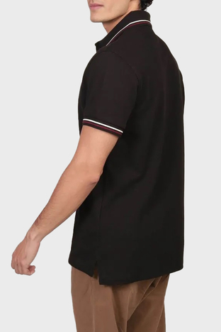 Tommy Hilfiger - Tommy Hilfiger Pamuklu Slim Fit Erkek Polo Yaka T Shirt MW0MW37346 BDS SİYAH (1)