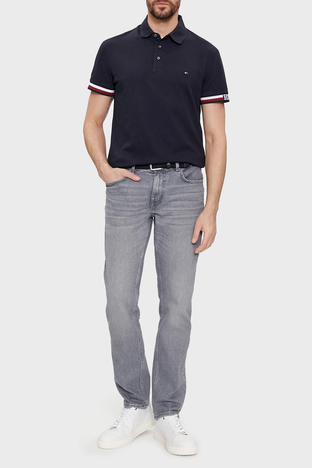 Tommy Hilfiger - Tommy Hilfiger Pamuklu Slim Fit Polo T Shirt Erkek Polo Yaka T Shirt MW0MW33585 DW5 LACİVERT (1)