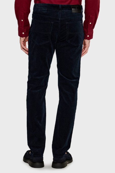 Tommy Hilfiger Pamuklu Straight Fit Düz Paça Kadife Erkek Pantolon MW0MW36696 DW5 LACİVERT - 2