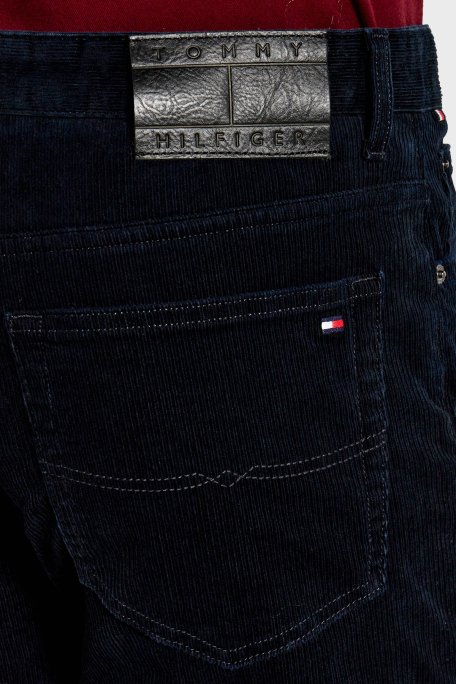 Tommy Hilfiger Pamuklu Straight Fit Düz Paça Kadife Erkek Pantolon MW0MW36696 DW5 LACİVERT - 5