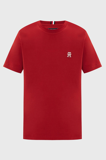 Tommy Hilfiger Regular Fit Bisiklet Yaka Erkek T Shirt MW0MW33987 XNN KIRMIZI - 4