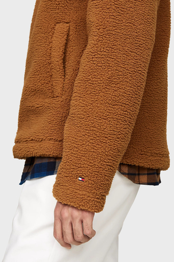 Tommy Hilfiger Regular Fit Dik Yaka Fermuarlı Teddy Polar Erkek Sweat MW0MW37228 HJW KAHVE - 5