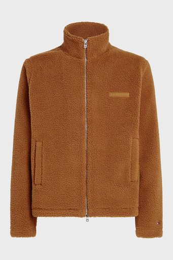 Tommy Hilfiger Regular Fit Dik Yaka Fermuarlı Teddy Polar Erkek Sweat MW0MW37228 HJW KAHVE - 6