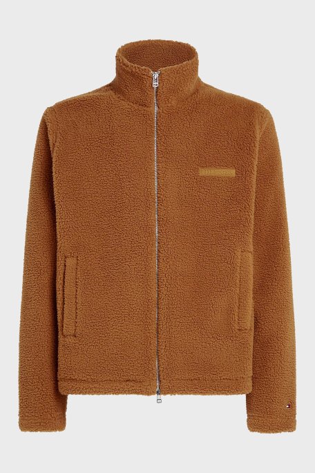 Tommy Hilfiger Regular Fit Dik Yaka Fermuarlı Teddy Polar Erkek Sweat MW0MW37228 HJW KAHVE - 6