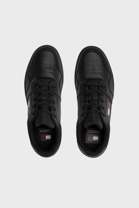 Tommy Hilfiger Retro Deri Sneaker Erkek Ayakkabı EM0EM01395 BDS SİYAH - 5