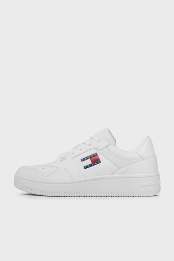 Tommy Hilfiger Retro Deri Sneaker Erkek Ayakkabı EM0EM01395 YBR BEYAZ - 14