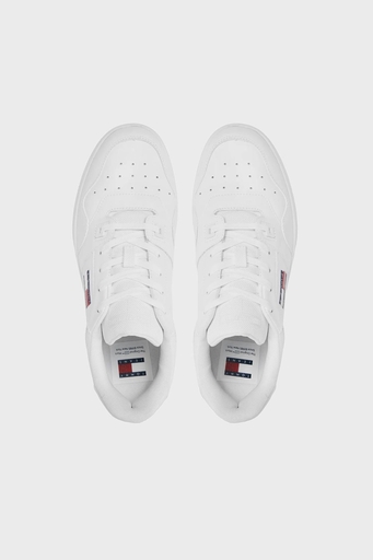 Tommy Hilfiger Retro Deri Sneaker Erkek Ayakkabı EM0EM01395 YBR BEYAZ - 17