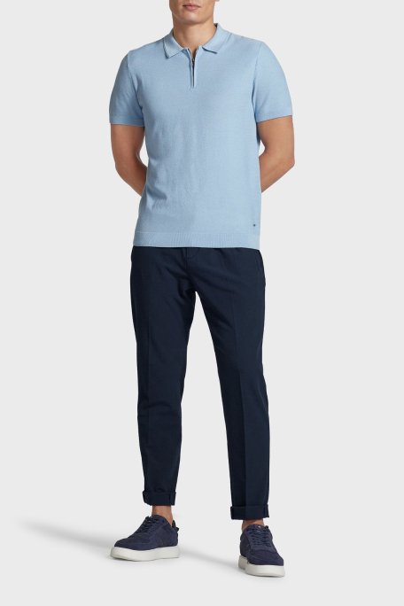 Tommy Hilfiger Streç Gofre Pamuklu Slim Fit Erkek Pantolon MW0MW34492 DW5 LACİVERT - 1