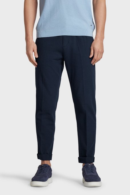 Tommy Hilfiger Streç Gofre Pamuklu Slim Fit Erkek Pantolon MW0MW34492 DW5 LACİVERT - 2