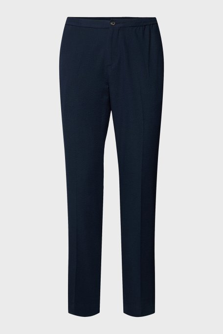 Tommy Hilfiger Streç Gofre Pamuklu Slim Fit Erkek Pantolon MW0MW34492 DW5 LACİVERT - 5