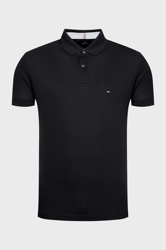 Tommy Hilfiger Streç Pamuklu Regular Fit Düğmeli Erkek Polo Yaka T Shirt MW0MW17770 BDS SİYAH - 5