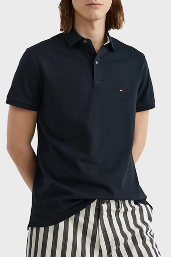 Tommy Hilfiger Streç Pamuklu Regular Fit Düğmeli Erkek Polo Yaka T Shirt MW0MW17770 DW5 LACİVERT - 1