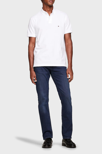 Tommy Hilfiger Streç Pamuklu Regular Fit Düğmeli Erkek Polo Yaka T Shirt MW0MW17770 YBR BEYAZ - 3