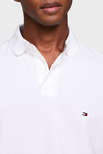 Tommy Hilfiger Streç Pamuklu Regular Fit Düğmeli Erkek Polo Yaka T Shirt MW0MW17770 YBR BEYAZ - 4