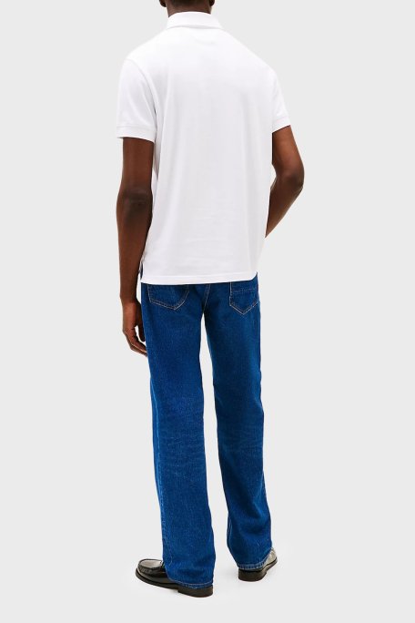 Tommy Hilfiger Streç Pamuklu Regular Fit Düğmeli Erkek Polo Yaka T Shirt MW0MW38130 YBR BEYAZ - 3