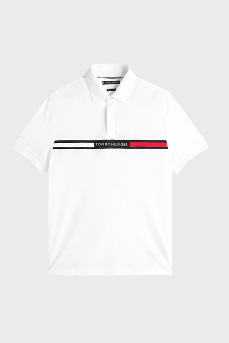 Tommy Hilfiger Streç Pamuklu Regular Fit Düğmeli Erkek Polo Yaka T Shirt MW0MW38130 YBR BEYAZ - 5