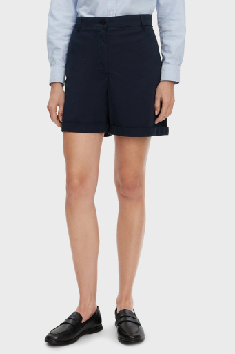 Tommy Hilfiger Streç Pamuklu Relaxed Fit Yüksek Bel Mini Bayan Short WW0WW42457 C1G LACİVERT - 1