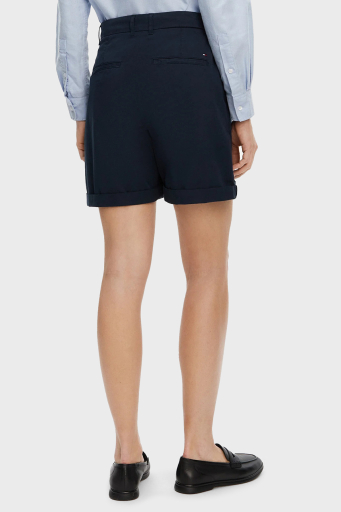Tommy Hilfiger Streç Pamuklu Relaxed Fit Yüksek Bel Mini Bayan Short WW0WW42457 C1G LACİVERT - 3