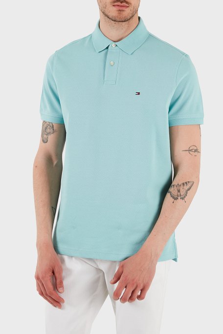 Tommy Hilfiger Streç Pamuklu Slim Fit Düğmeli Erkek Polo Yaka T Shirt MW0MW17770 C00 MİNT - 1
